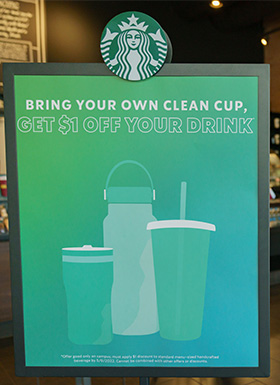 Starbucks Reusable Cup Program