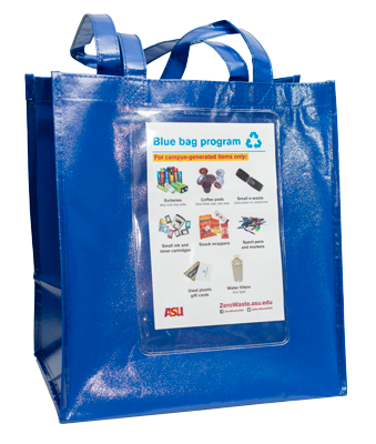 blue bag and recycleable blue bag items