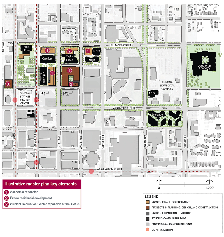 arizona state university campus map