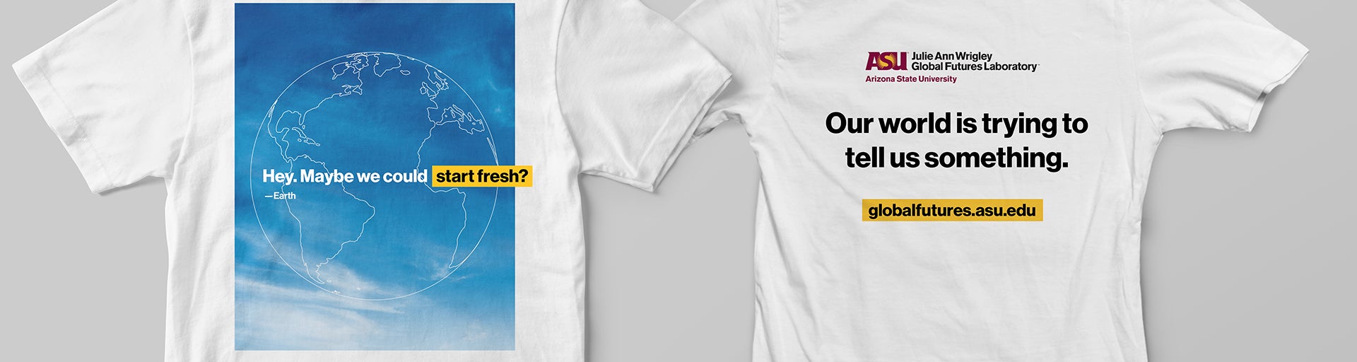 t-shirts with ASU slogans and logo