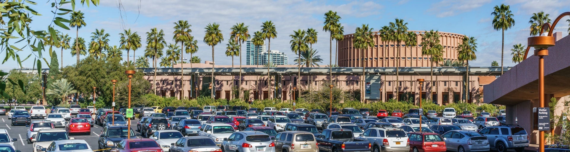 Photo of parking spaces near the gammage.