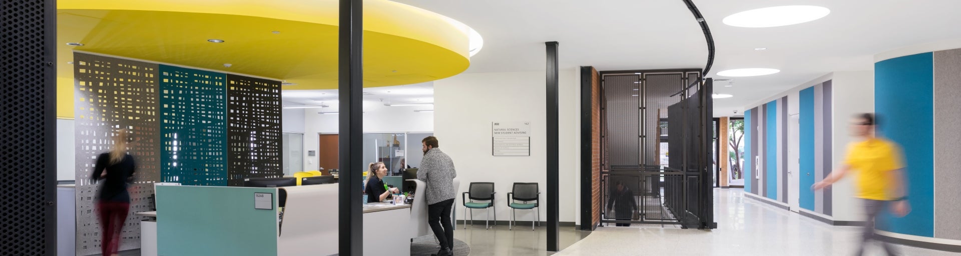 A view of the renovated interior of Armstrong Hall