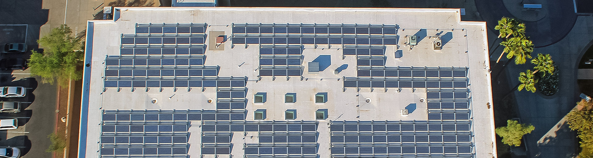 Design South solar panels - aerial