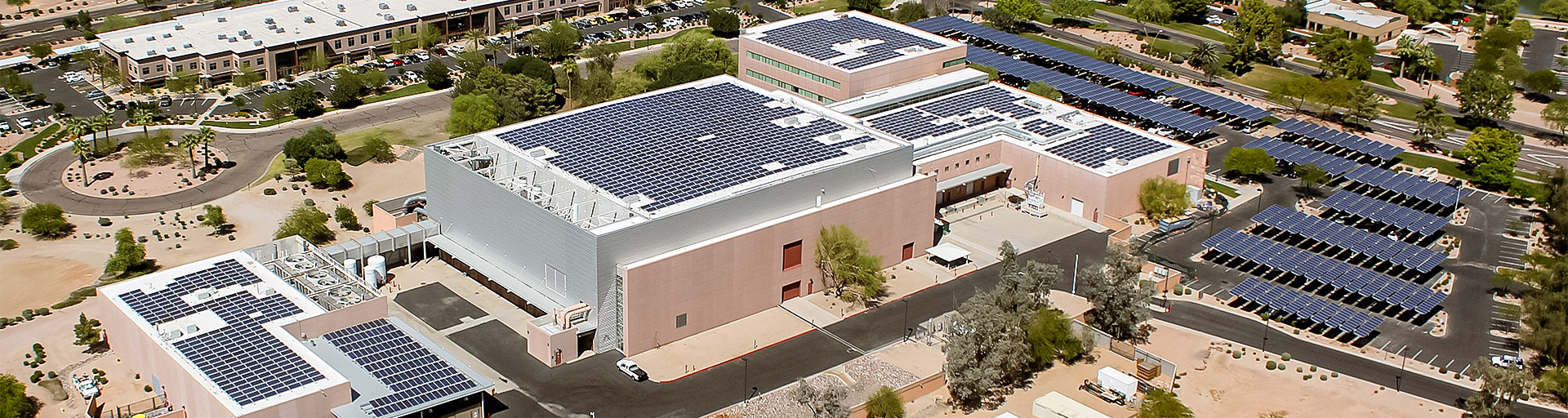 MacroTechnology - Parking Lot and Rooftop solar panels