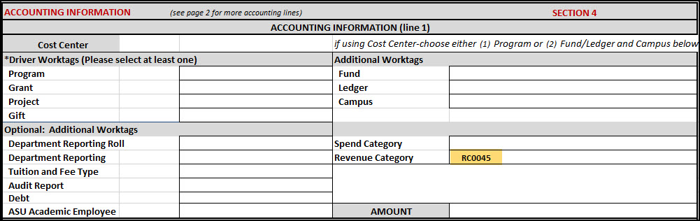 Accounting Information Section 4 - Revenue Category: RC0045