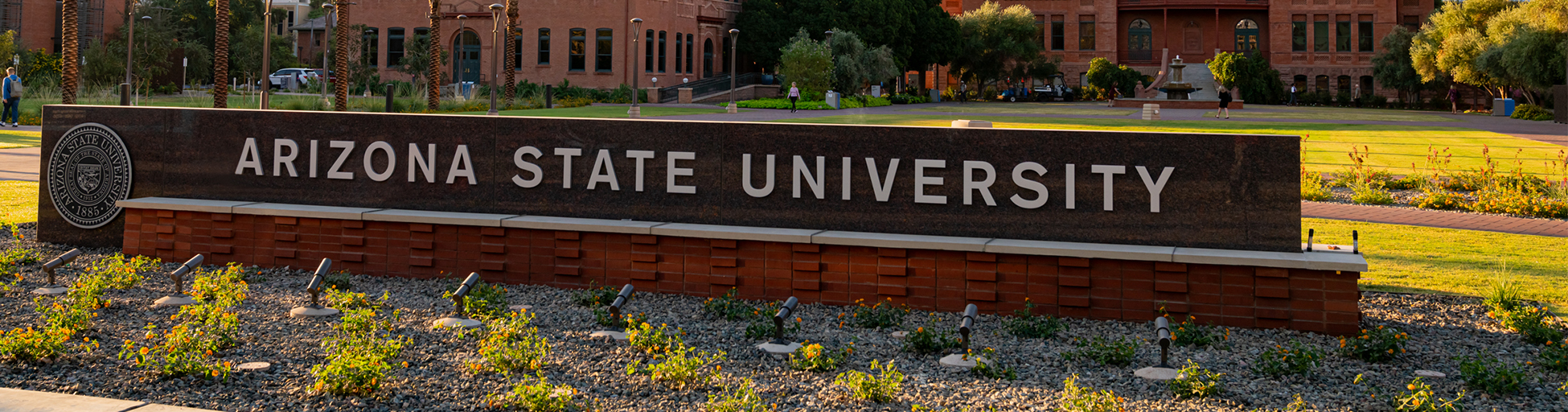 ASU Alumni Lawn monument sign