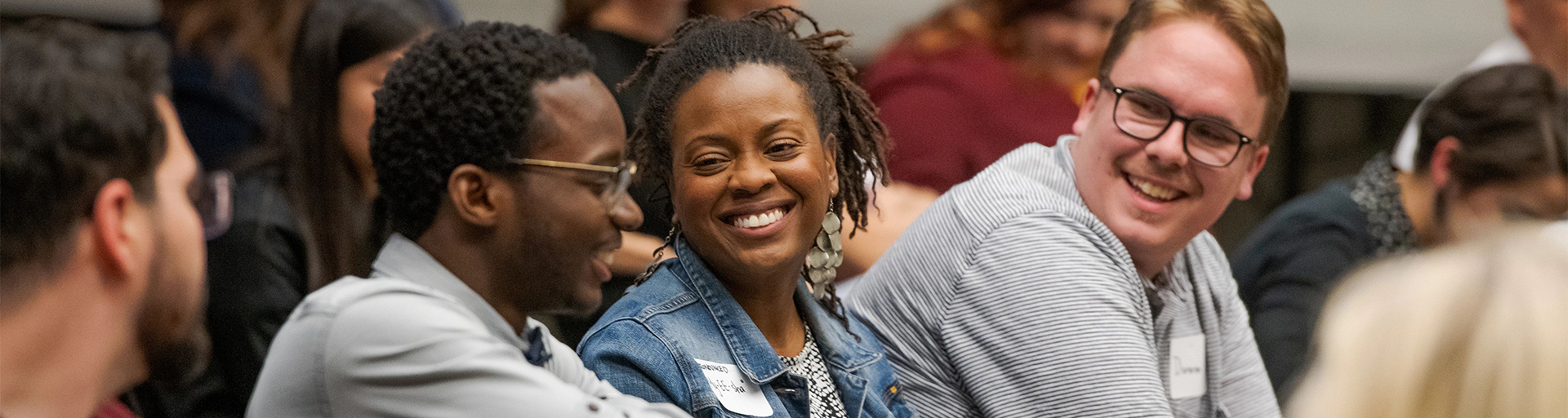 Employees at an event