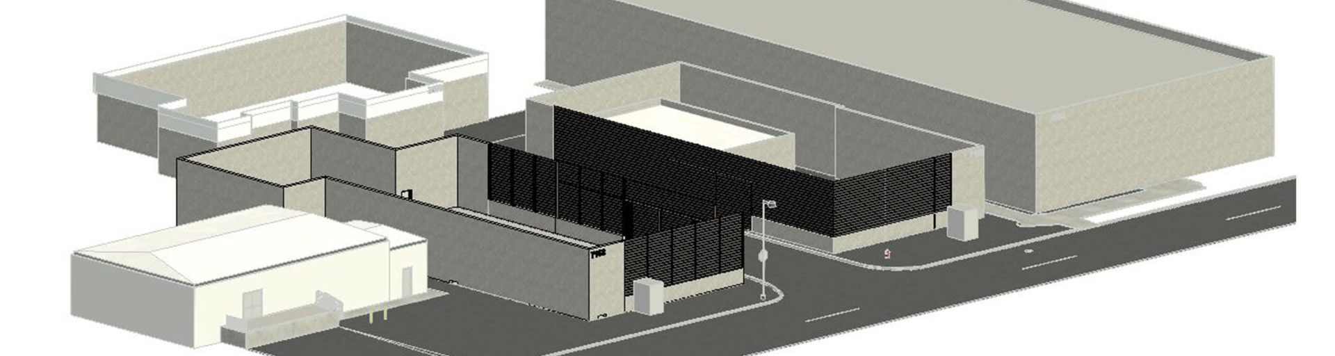 A rendering of the Polytechnic Utilities Expansion on ASU's Polytechnic campus. 